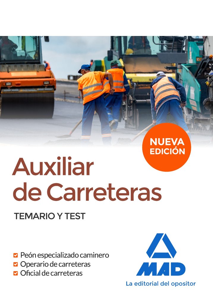 Auxiliar de Carreteras. Temario y Test., de Editores | portada del libro