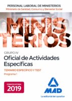 Oficial de Actividades Específicas del Ministerio de Sanidad, Consumo y Bienestar Social. Temario es, de Varios autores | por