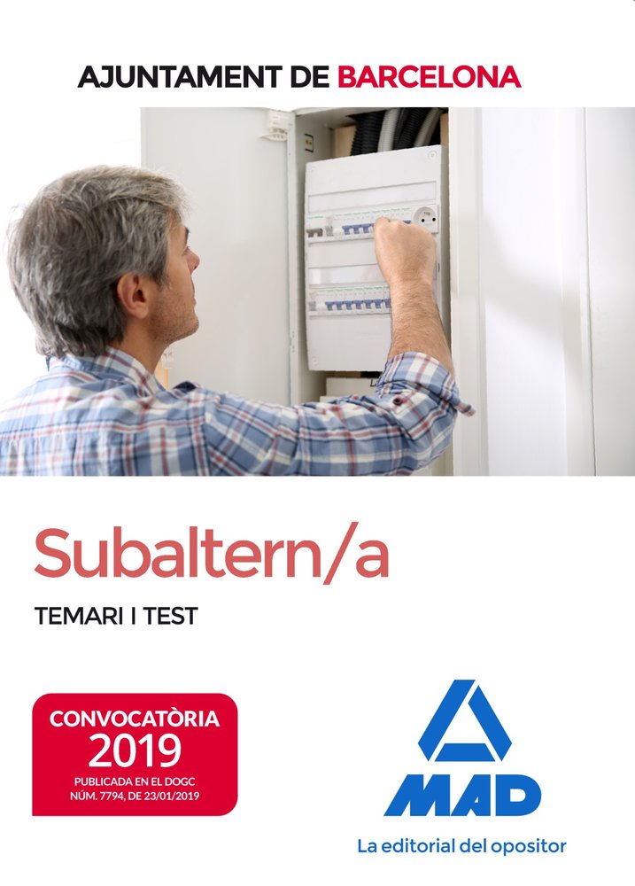Subaltern/a de l´Ajuntament de Barcelona. Temari i test, de 7 | portada del libro