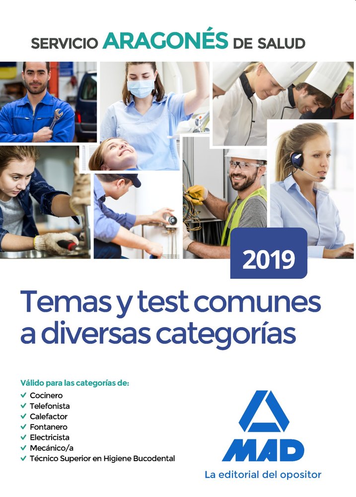 Temas y test comunes a diversas categorías del Servicio Aragonés de Salud, de 7 | portada del libro
