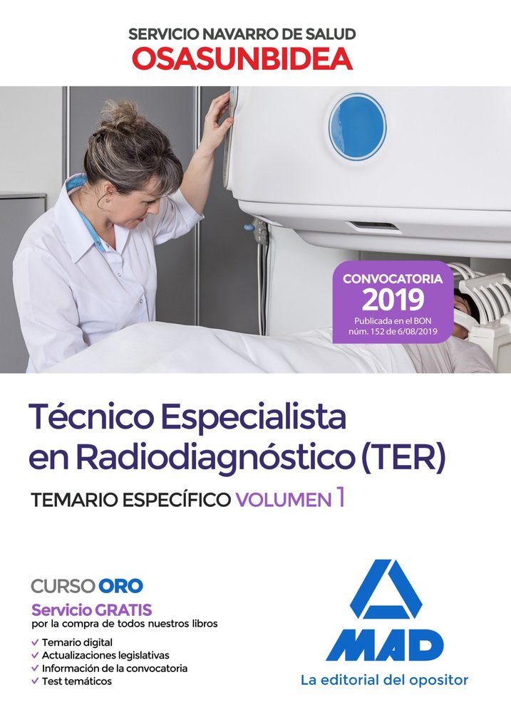 Técnico Especialista en Radiodiagnóstico (TER) del Servicio Navarro de Salud-Osasunbidea. Temario es, de Gil Ramos | portada