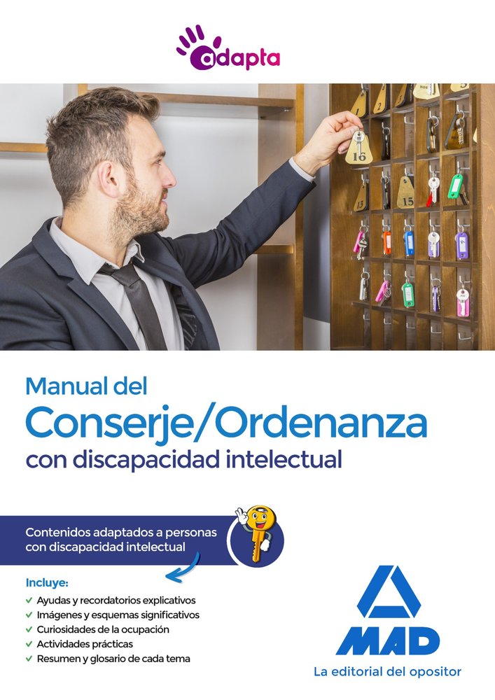 Manual del Conserje/Ordenanza con discapacidad intelectual. Contenidos adaptados a personas con disc, de 7 | portada del libr