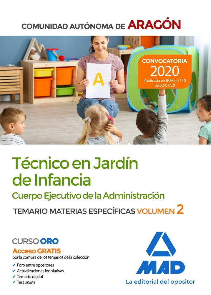 Técnicos en Jardín de Infancia del Cuerpo Ejecutivo de la Administración de la Comunidad Autónoma de, de CENTRO DE ESTUDIOS V