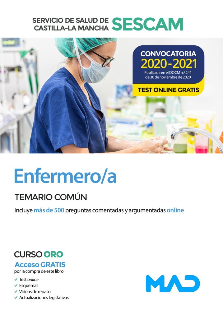 Enfermero/a del Servicio de Salud de Castilla-La Mancha (SESCAM). Temario común, de 7 EDITORES#GOMEZ MARTINEZ | portada del l