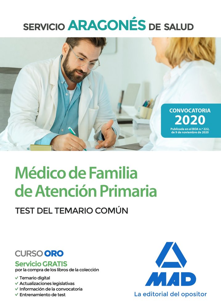 Médico de Familia de Atención Primaria del Servicio Aragonés de Salud (SALUD-Aragón). Test del temar, de 7 EDITORES | portada