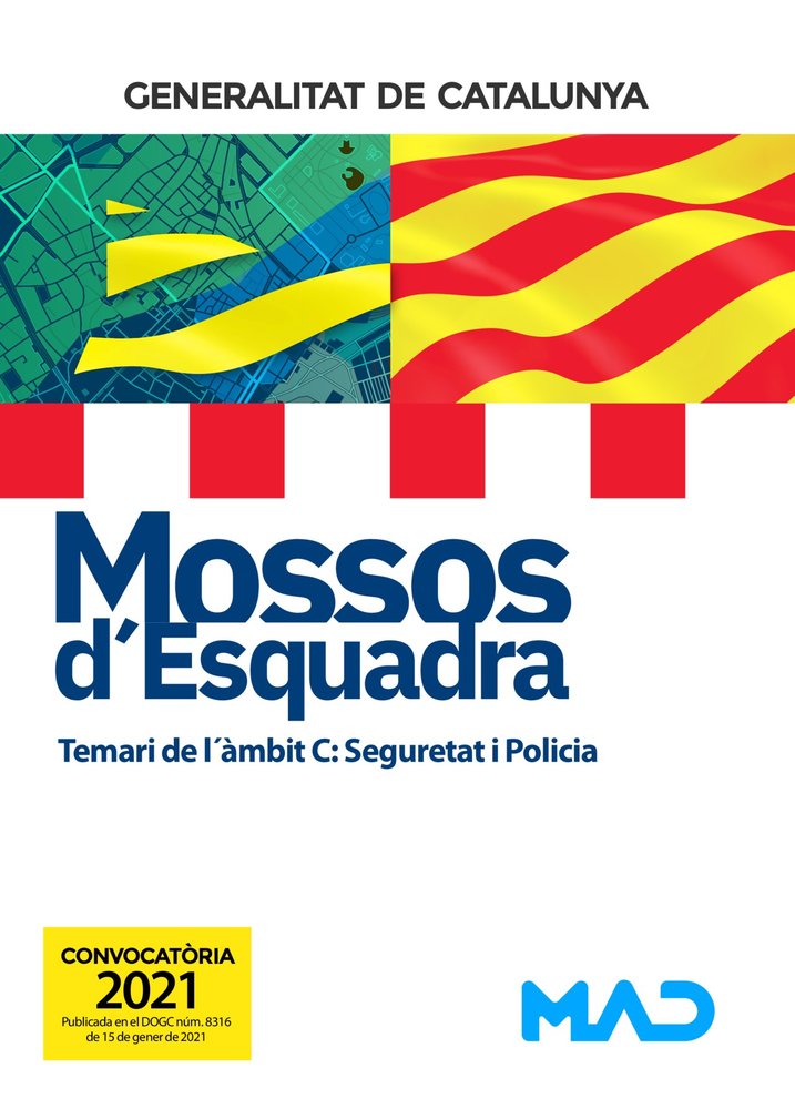 MOSSOS D`ESQUADRA - TEMARI DE L´AMBIT C: SEGURETAT I POLICIA | portada del libro