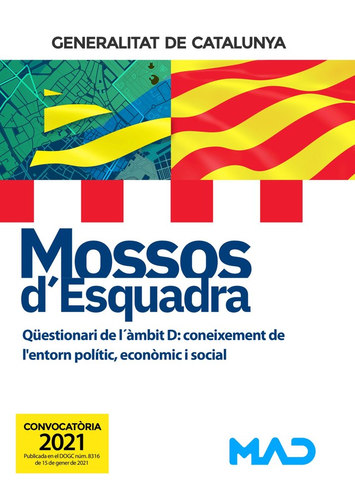 MOSSOS DÆESQUADRA - QUESTIONARI DE L´AMBIT D (EDICIO 2021) | portada del libro