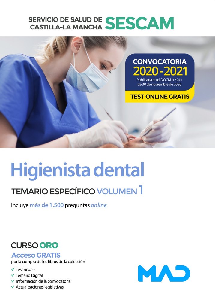 HIGIENISTA DENTAL DEL SERVICIO DE SALUD DE CASTILLA-LA MANCH, de 7 EDITORES#GOMEZ MARTINEZ | portada del libro