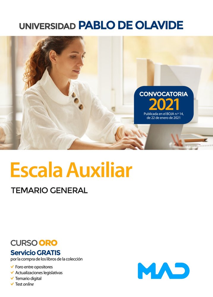 ESCALA AUXILIAR DE LA UNIVERSIDAD PABLO DE OLAVIDE. TEMARIO GENER, de 7 EDITORES#GARCIA FERNANDEZ | portada del libro