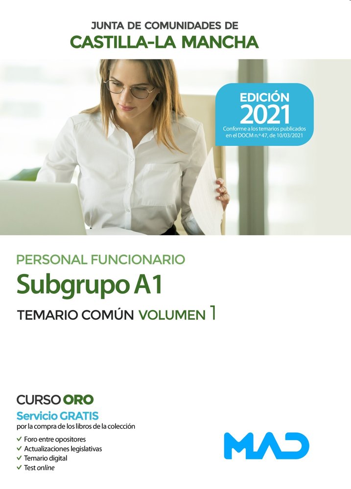 TEMARIO COMUN I SUBGRUPO I PERSONAL FUNCIONARIO CASTILLA LA MANCH, de VV.AA. | portada del libro