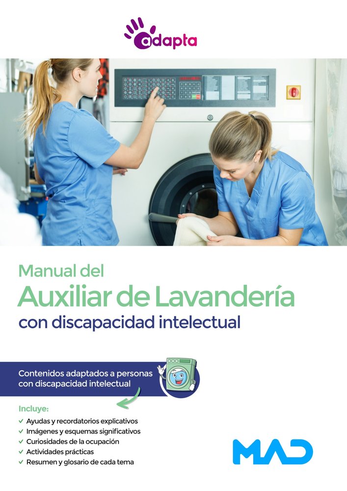 MANUAL DEL AUXILIAR DE LAVANDERIA CON DISCAPACIDAD INTELECTU, de 7 EDITORES | portada del libro