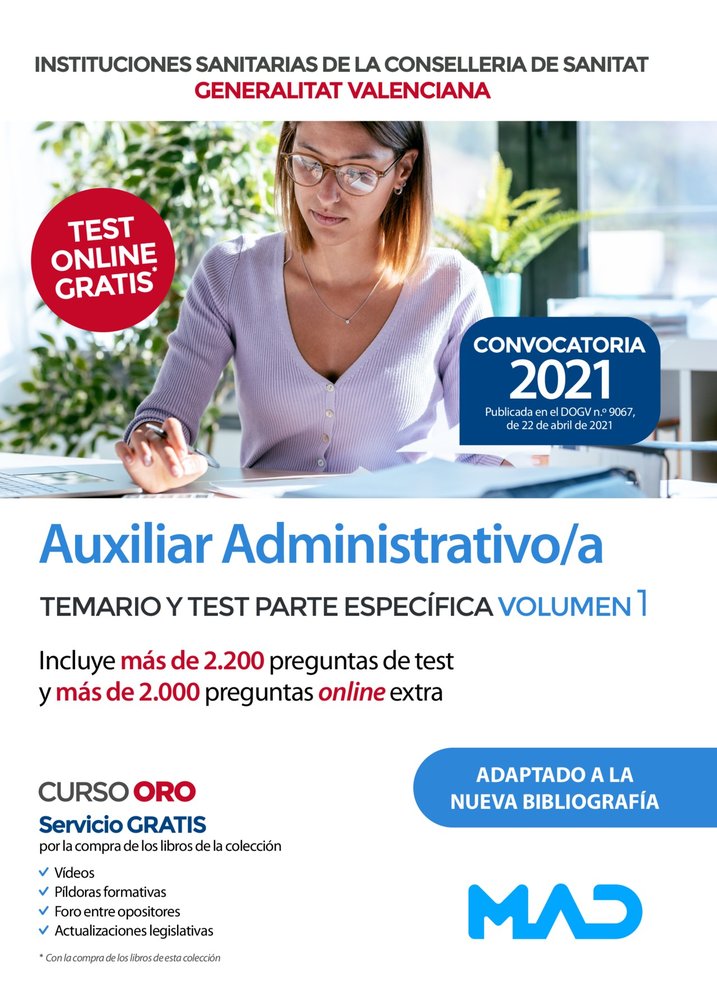AUXILIAR ADMINISTRATIVO/A DE INSTITUCIONES SANITARIAS DE LA, de 7 EDITORES#MOLADA LOPEZ | portada del libro