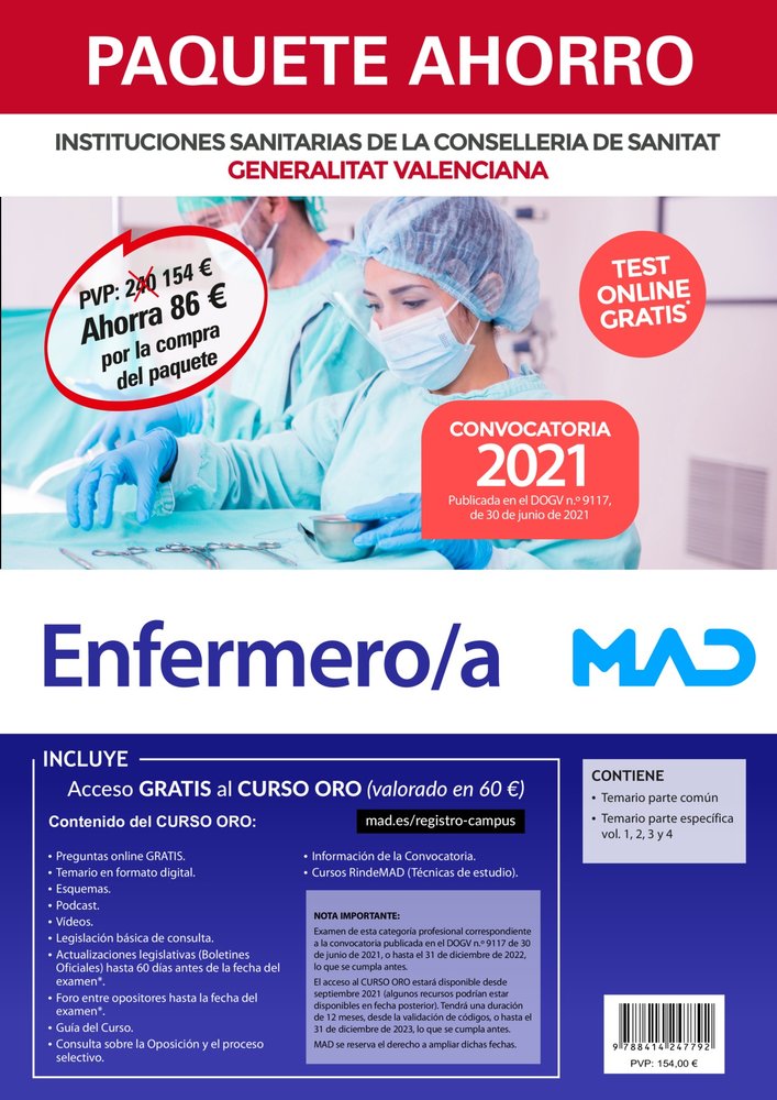 PAQUETE AHORRO ENFERMERO/A INSTITUCIONES SANITARIAS DE LA CO, de 7 EDITORES#ANIA PALACIO | portada del libro