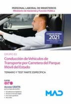TEMARIO Y TEST PARTE ESPECIFICA. CONDUCCION DE VEHICULOS DE TRANS, de Varios autores | portada del libro