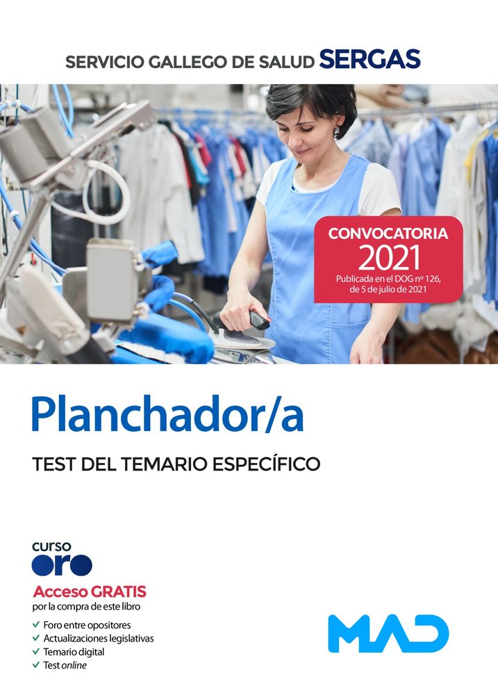 PLANCHADORES SERGAS TEST ESPECIFICO | portada del libro