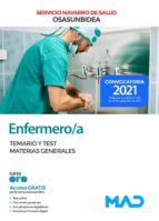 Enfermero/a del Servicio Navarro de Salud-Osasunbidea. Materias Generales Temario y test, de Varios autores | portada del lib