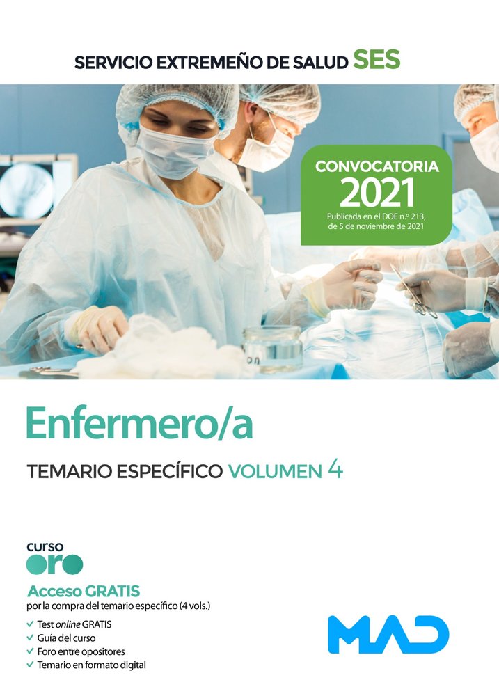 ENFERMERO/A DEL SERVICIO EXTREMEÑO DE SALUD (SES). TEMARIO ESPECI, de 7 EDITORES#ANIA PALACIO | portada del libro