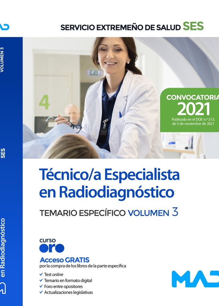 TECNICO ESPECIALISTA RADIODIAGNOSTICO EXTREMADURA VOL 3 | portada del libro
