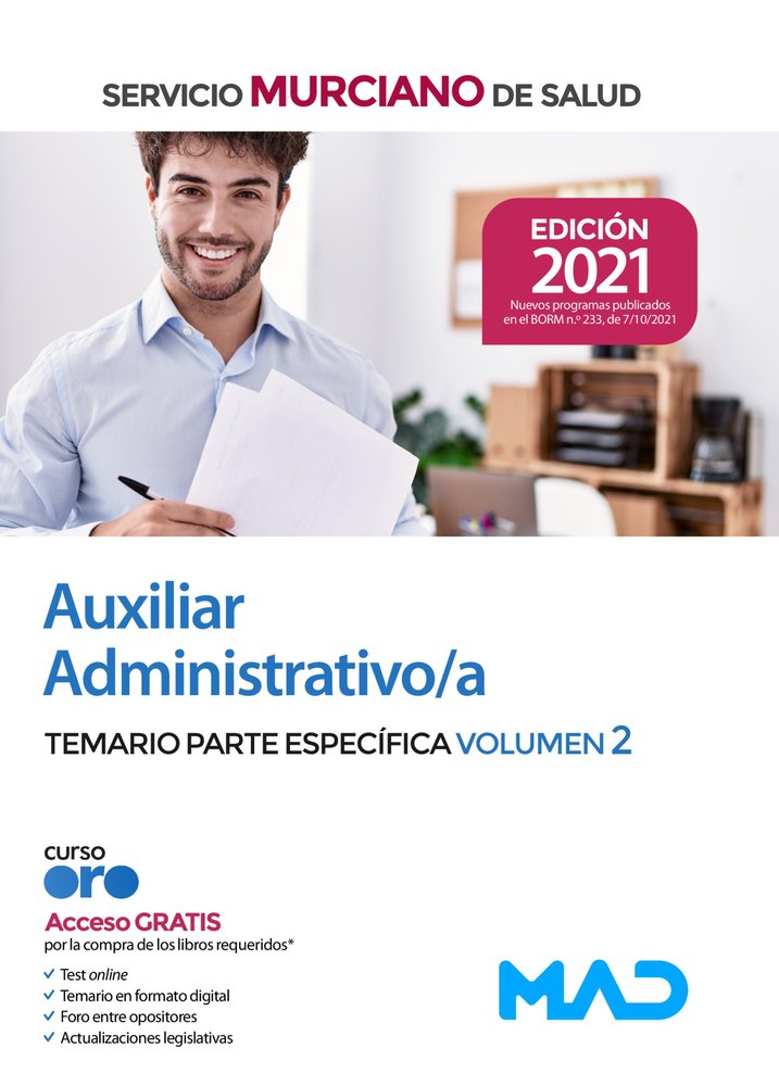 AUXILIAR ADMINISTRATIVO/A SERVICIO MURCIANO DE SALUD. PA, de 7 EDITORES#TOJEIRO ALCALA | portada del libro