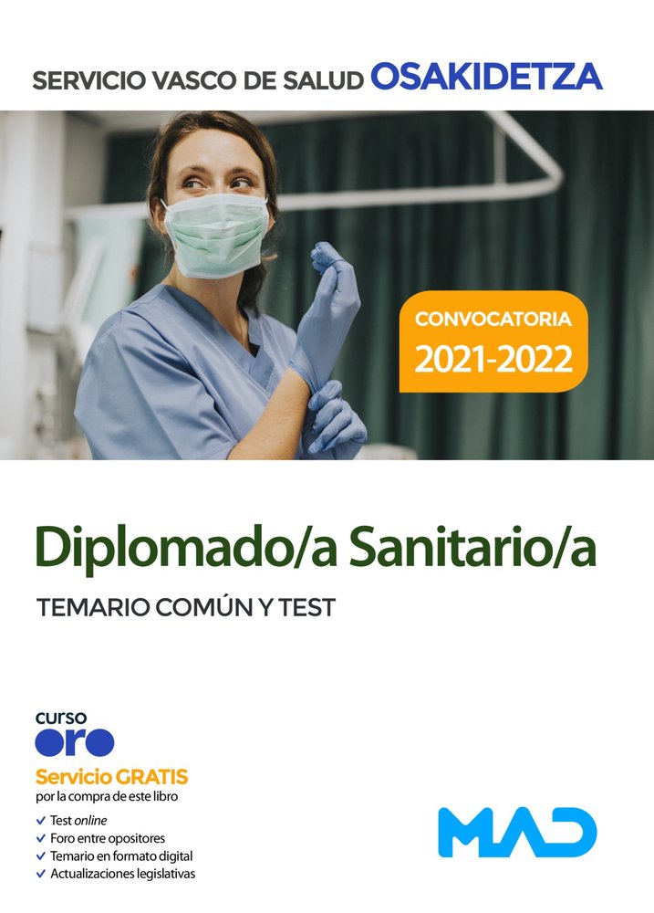 DIPLOMADO SANITARIO TEMARIO COMUN TEST OSAKIDETZA | portada del libro