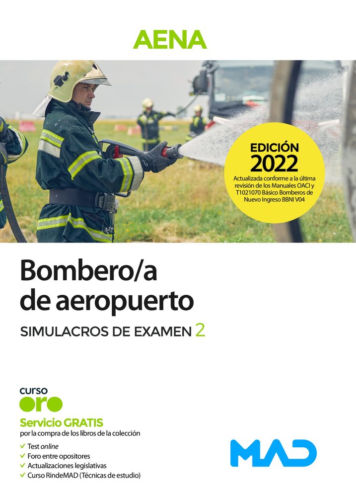 Bombero/a de aeropuerto (AENA). Simulacros de examen 2, de JARAMILLO CUESTA | portada del libro