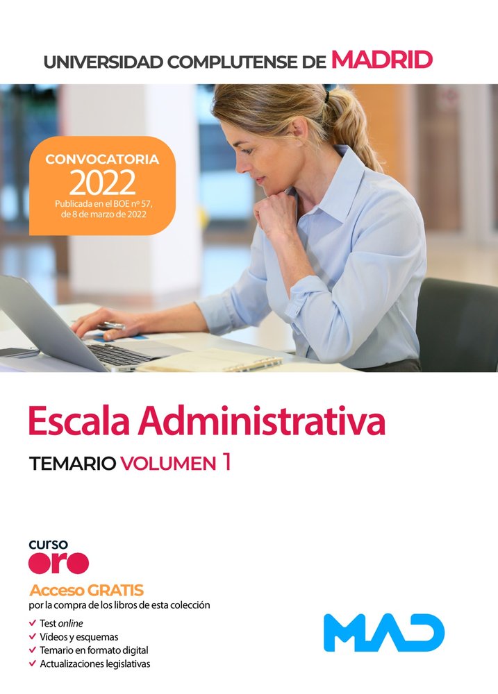 Escala Administrativa de la Universidad Complutense de Madrid. Temario volumen 1, de 7 EDITORES#GUERRERO ARROYO | portada del