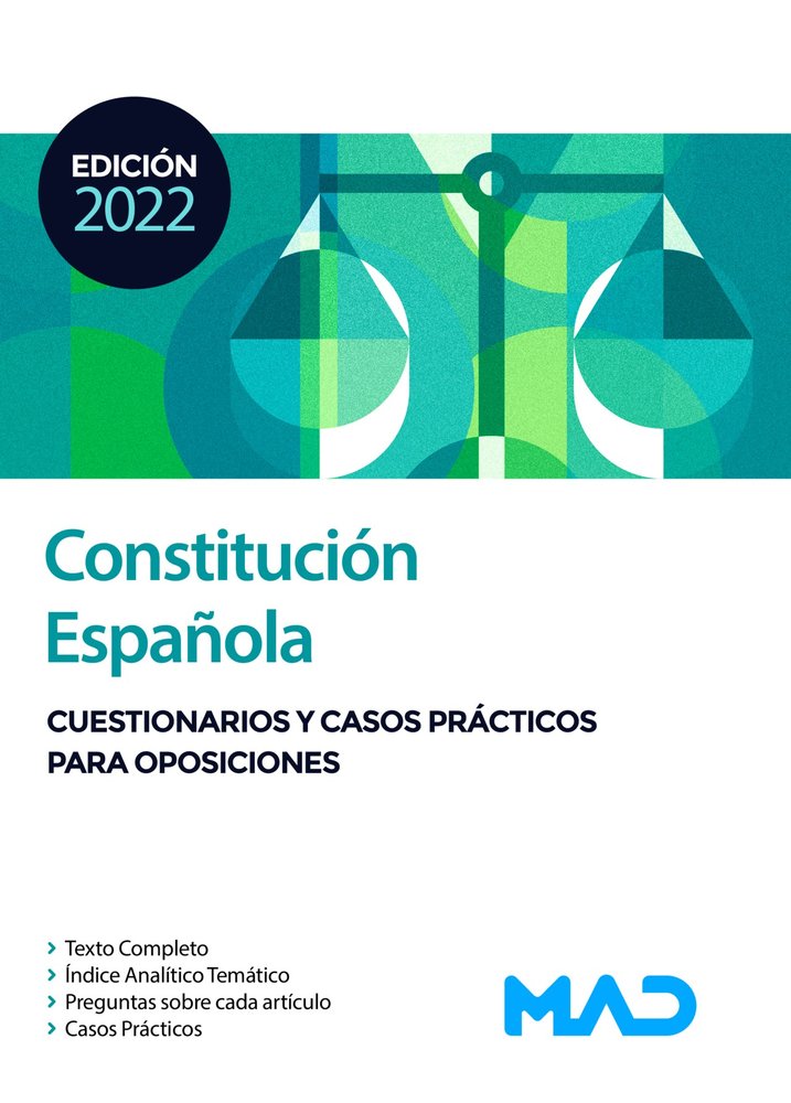 CONSTITUCION ESPAÑOLA CUESTIONARIOS Y CASOS PRACTICOS PARA, de RODRIGUEZ RIVERA | portada del libro