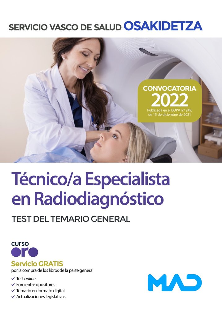 TECNICO/A ESPECIALISTA EN RADIODIAGNOSTICO DE OSAKIDETZA-SER, de GIL RAMOS | portada del libro