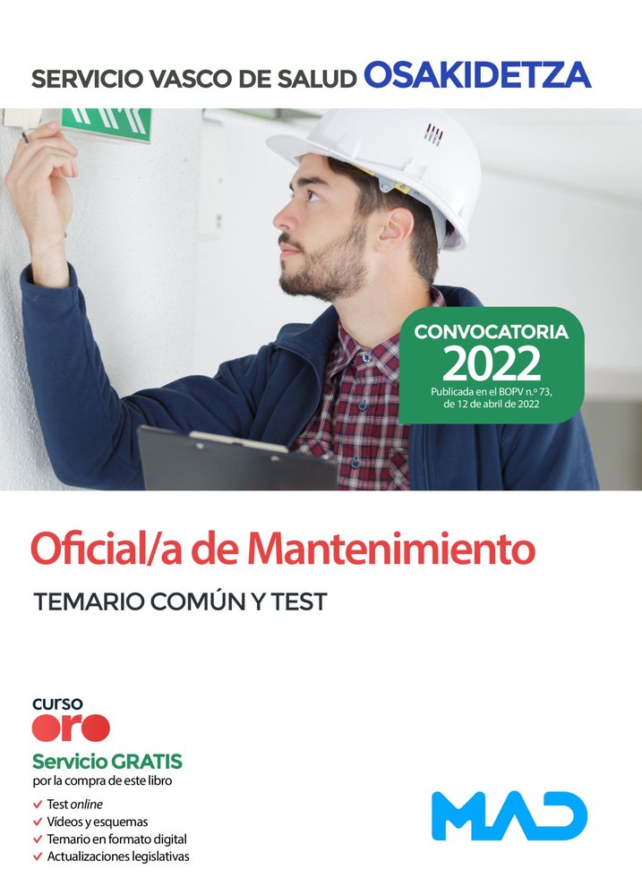 OFICIAL/A MANTENIMIENTO OSAKIDETZA SERVICIO VASCO DE S, de MUÑOZ LABIANO | portada del libro
