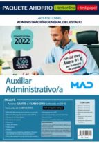 PAQUETE AHORRO + TEST PAPEL AUXILIAR ADMINISTRATIVO/A ADMINI, de Varios autores | portada del libro