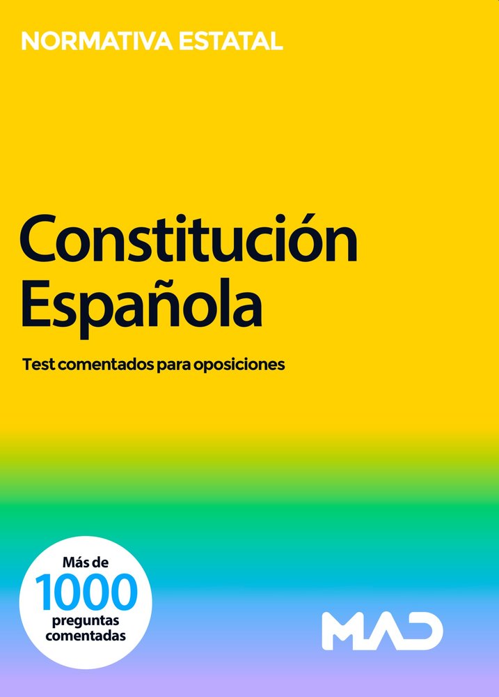 CONSTITUCION ESPAÑOLA TEST COMENTADOS PARA OPOSICIONES, de USERO LOPEZ | portada del libro