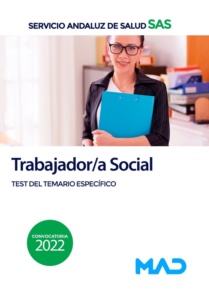 TRABAJADOR SOCIAL SERVICIO ANDALUZ SALUD TEST ESPECIFICO | portada del libro