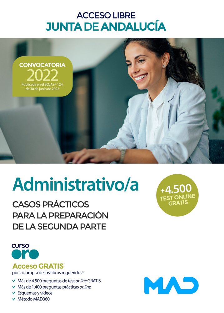 ADMINISTRATIVO DE LA JUNTA DE ANDALUCIA TURNO LIBRE. CASOS P, de USERO LOPEZ, JUAN CARLOS | portada del libro
