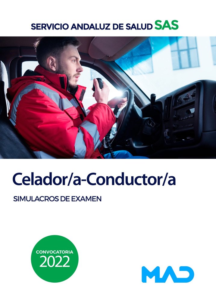 CELADOR/A CONDUCTOR/A SERVIVIO ANDALUZ SALUD SIMULACRO EXAM | portada del libro