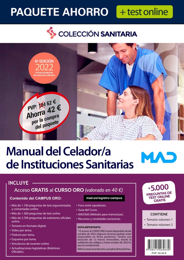 PAQUETE AHORRO + TEST ONLINE MANUAL CELADOR/A DE INSTITU, de ANIA PALACIO | portada del libro
