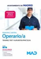 OPERARIO AYUNTAMIENTO MADRID ESTABILIZ TEMARIO TEST Y SP, de Varios autores | portada del libro