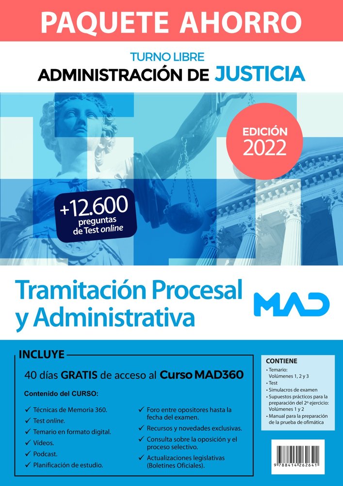 PAQUETE AHORRO TRAMITACION PROCESAL Y ADMINISTRATIVA (TURNO, de DORADO PICON | portada del libro