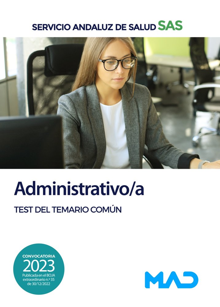 ADMINISTRATIVO/A SERVICIO ANDALUZ SALUD TEST DEL TEM, de GOMEZ MARTINEZ | portada del libro