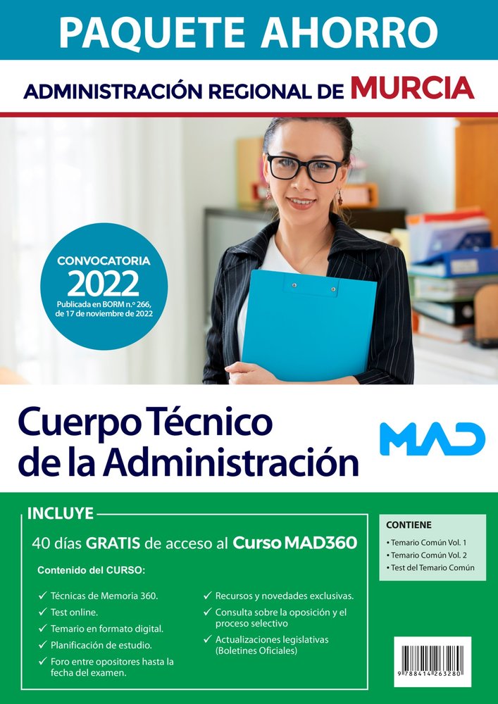 PAQUETE AHORRO CUERPO TECNICO ADMINISTRACION REGIONAL DE MUR, de 7 EDITORES#ROJO FRANCO | portada del libro