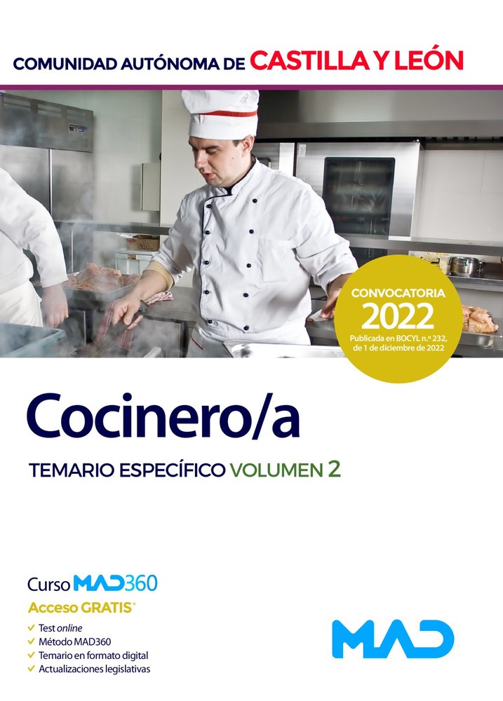 COCINERO TEMARIO ESPECIAL CASTILLA LEON TEMARIO VOL 2 | portada del libro