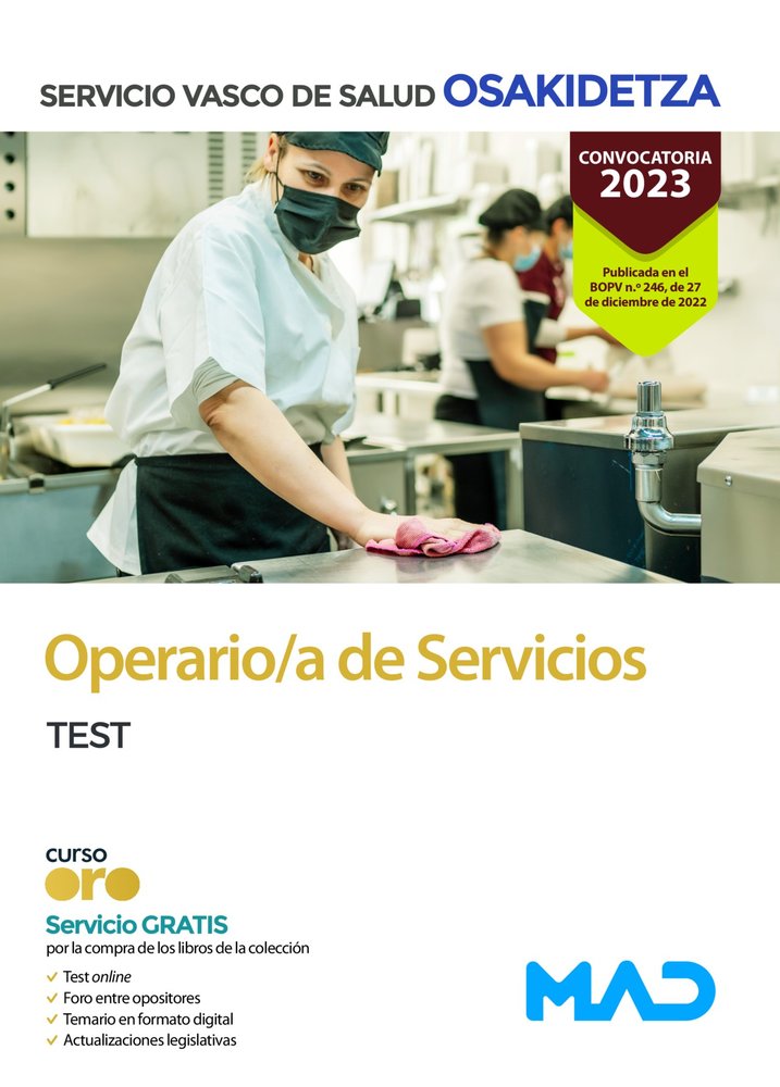 Operario/a de Servicios de Osakidetza-Servicio Vasco de Salud. Test, de 7 EDITORES#GONZALEZ RABANAL | portada del libro
