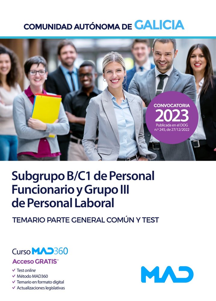 SUBGRUPO B/C1 PERSONAL FUNCIONARIO Y GRUPO III DE PERSONA, de 7 EDITORES#GANCEDO CONS | portada del libro