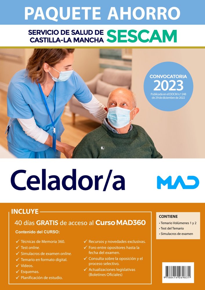Paquete Ahorro Celador/a Servicio de Salud de Castilla-La Mancha (SESCAM)., de ANDRADES ROMERO | portada del libro