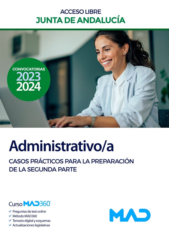 ADMINISTRATIVO/A JUNTA ANDALUCIA ACCESO LIBRE CA, de 7 EDITORES#USERO LOPEZ | portada del libro