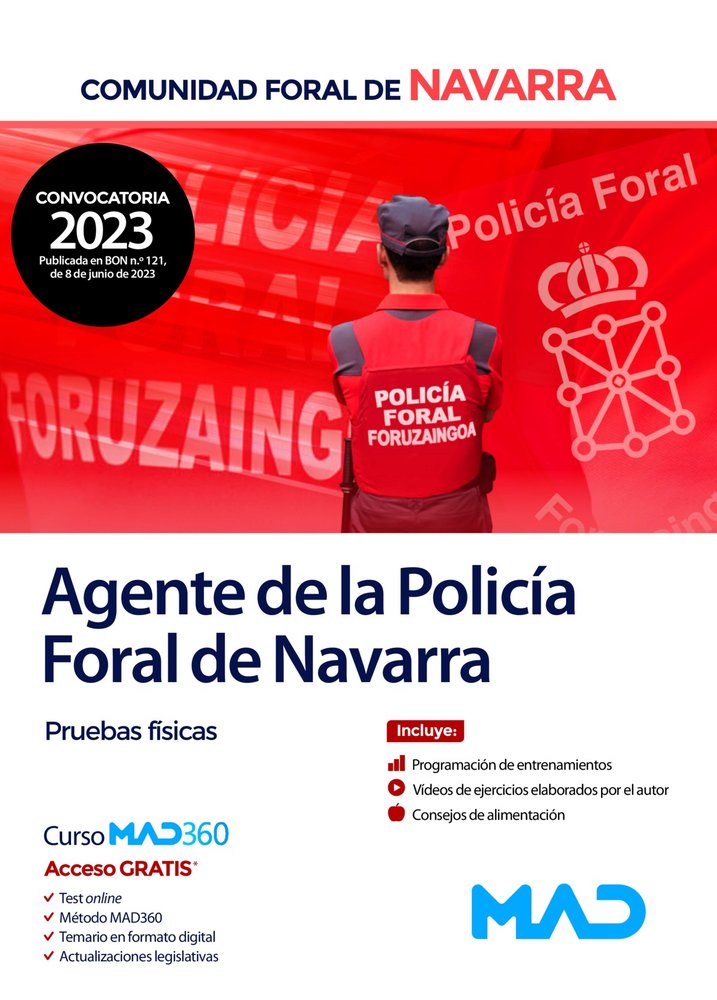 AGENTE INSPECTOR POLICIA FORAL NAVARRA PRUEBAS FISICAS, de SOTELINO LOPEZ | portada del libro