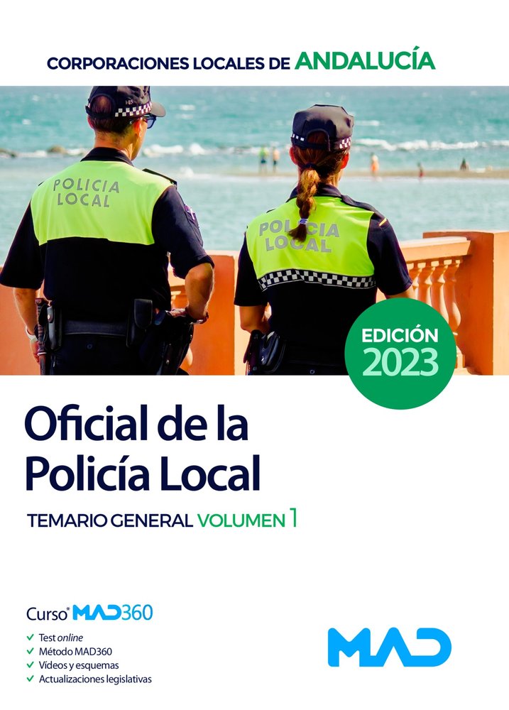 POLICIA LOCAL DE ANDALUCIA 2023, de TEMARIO 1 | portada del libro