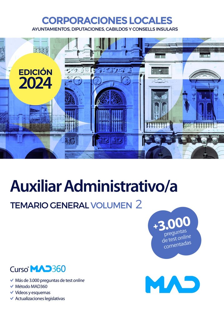 AUXILIAR ADMINISTRATIVO VOL II 2023-2024 | portada del libro