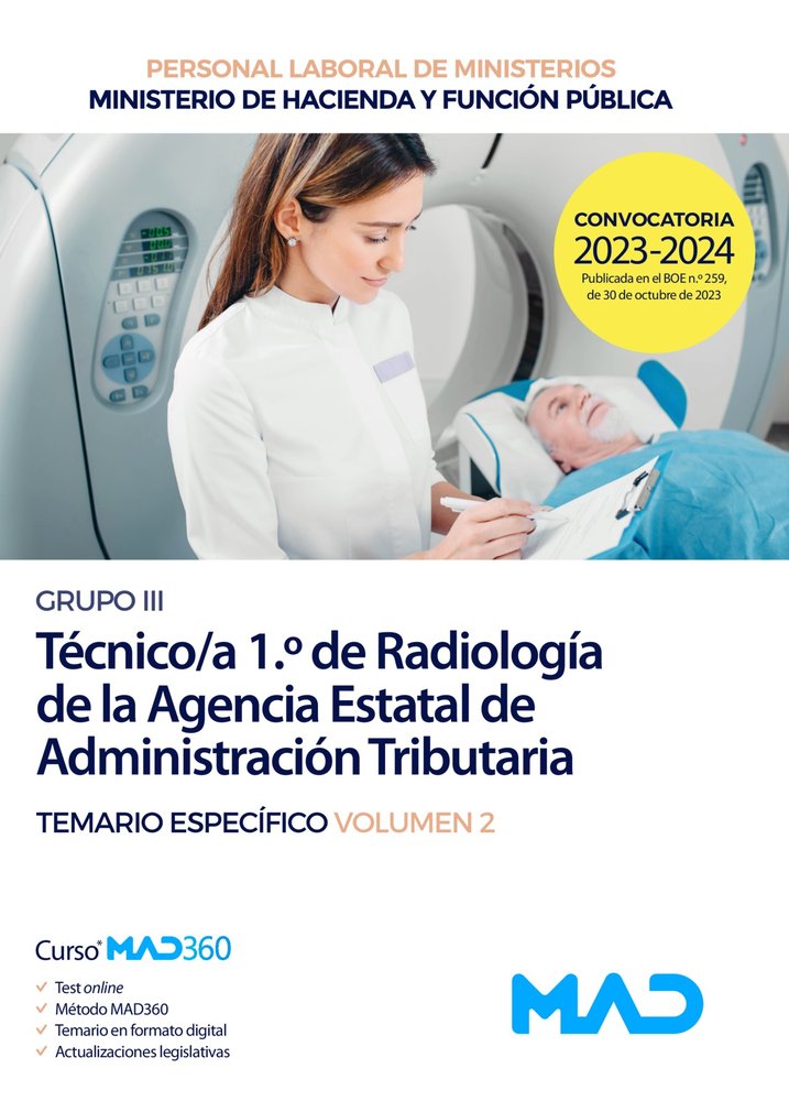 TECNICO/A 1º RADIOLOGIA GRUPO PROFESIONAL III TEMARIO ESPECI | portada del libro