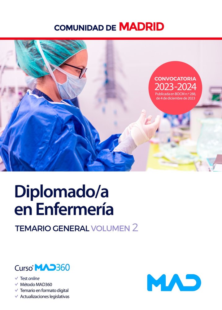 DIPLOMADO ENFERMERIA TEMARIO GENERAL VOLUMEN 2 MADRID | portada del libro