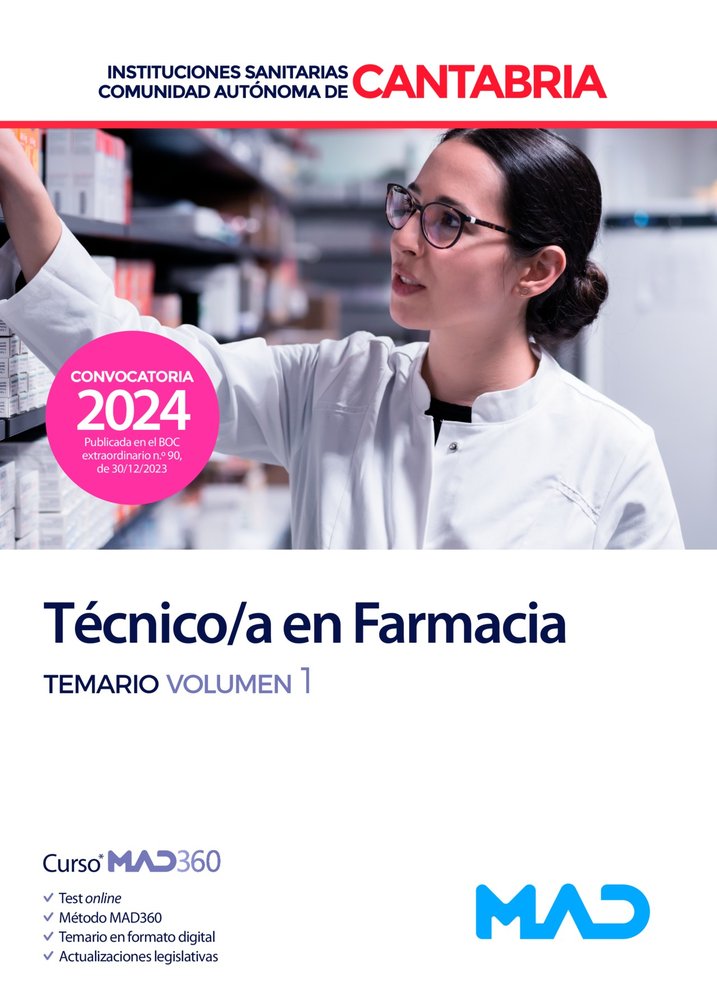 TECNICO/A FARMACIA TEMARIO VOL 1 INSTITUCIONES SANITARIAS C | portada del libro